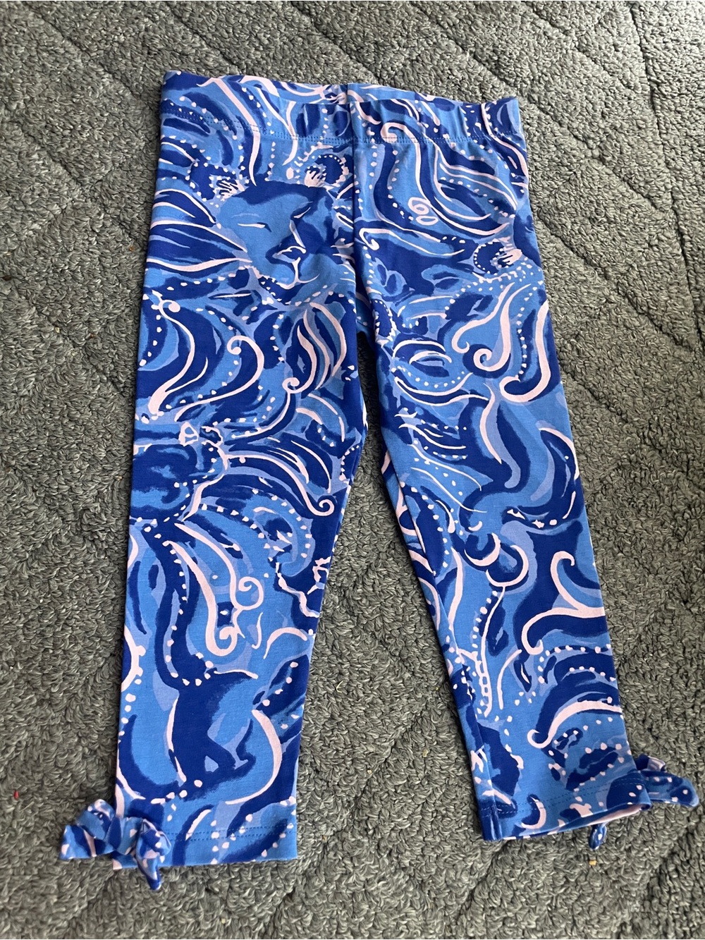 Lilly Pulitzer Blue & Pink Swirl Girls Leggings